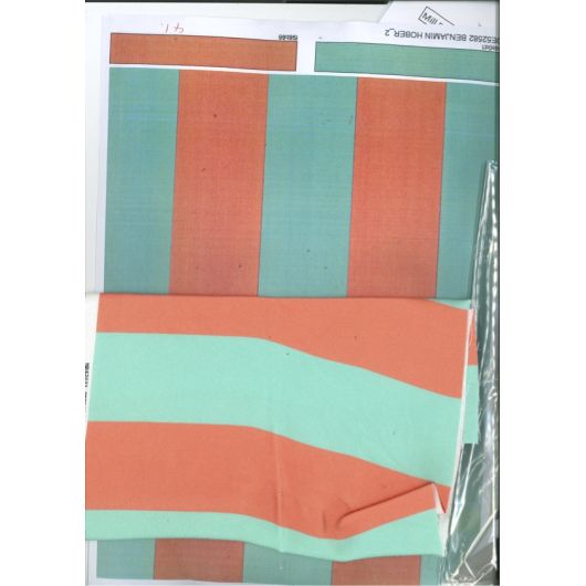 Modern Madder Print Stripe Silk Pocket Square MMSP-22